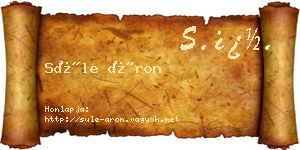 Süle Áron névjegykártya